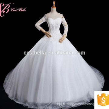 2017 Robe de mariée en épaules blanches à l&#39;épaule Princesse robe de mariée Robe de mariée